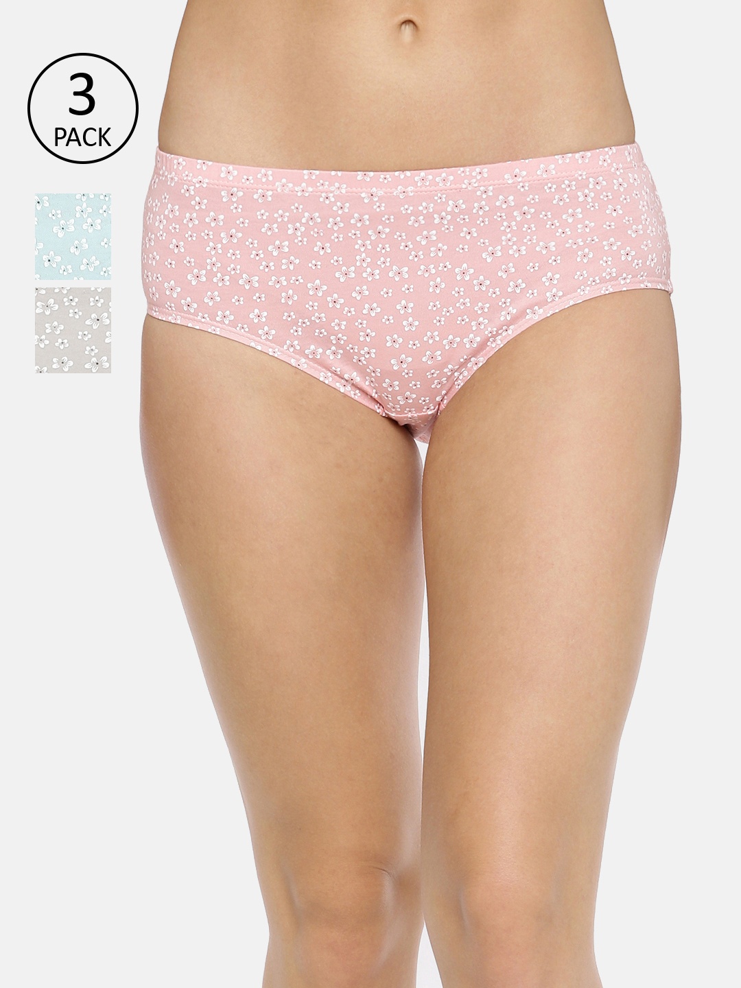 

Red Rose Women Pack Of 3 Assorted Hipster Briefs Mahek-4XL