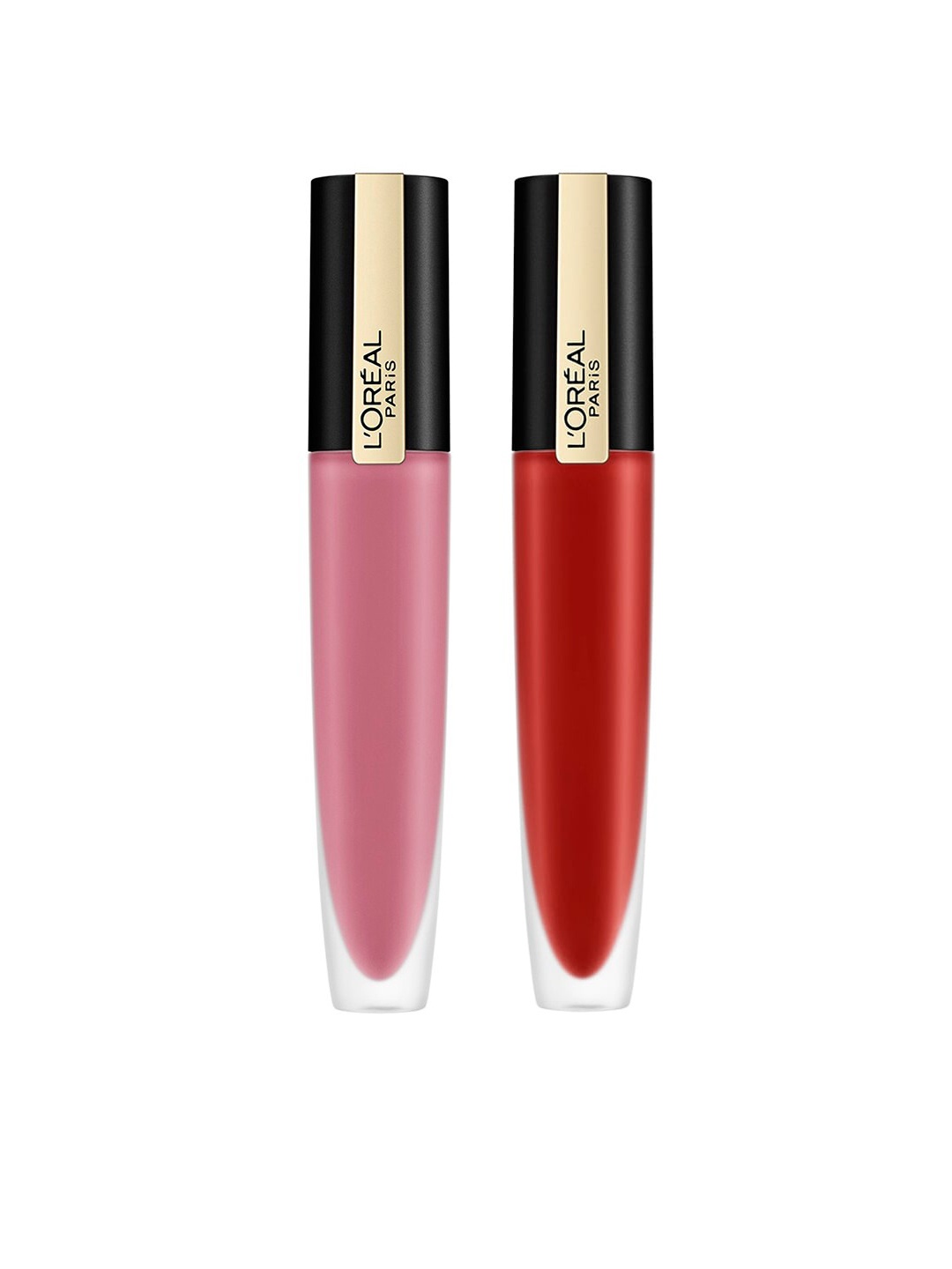 

L'Oreal Paris Set of 2 Rouge Signature Matte Liquid Lipsticks, Pink