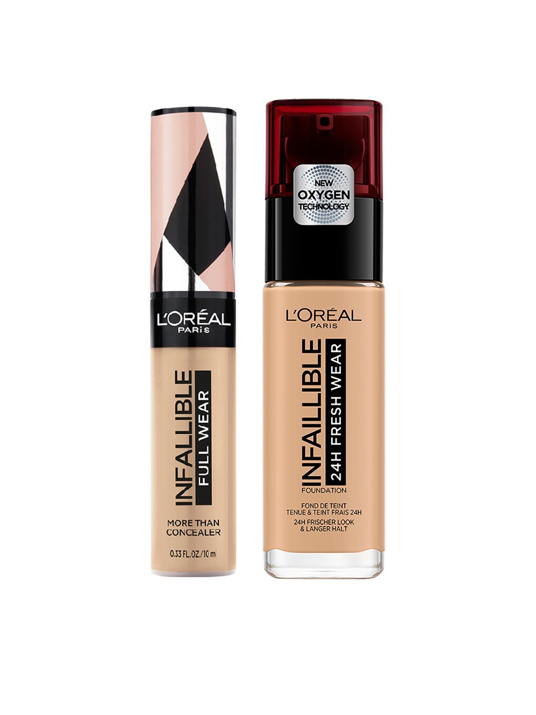 

LOreal Women Set of Infallible Fresh Wear Foundation & Infallible Full Wear Concealer, Beige