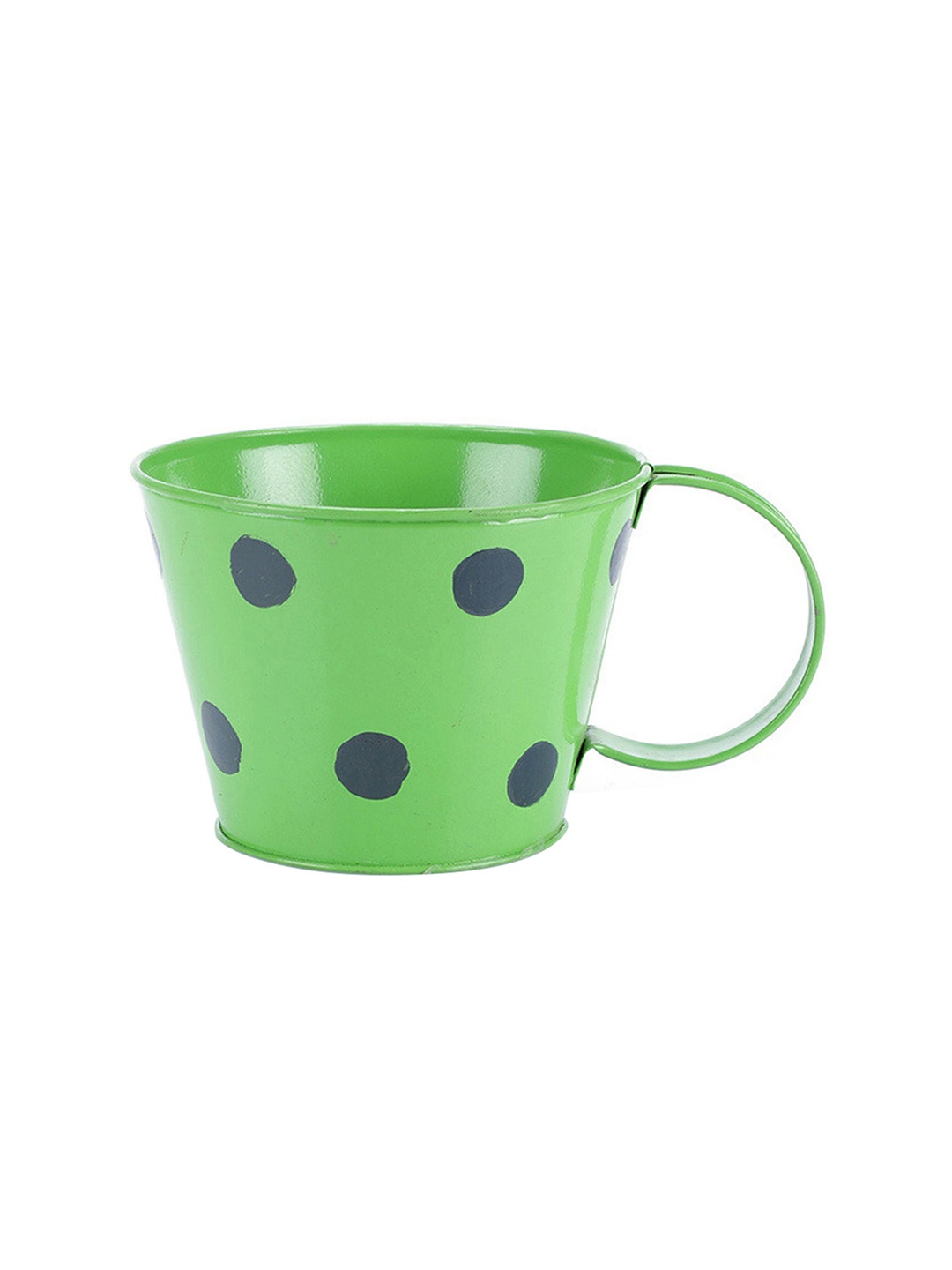 

green girgit Green Set of Two Polka Printed Planter