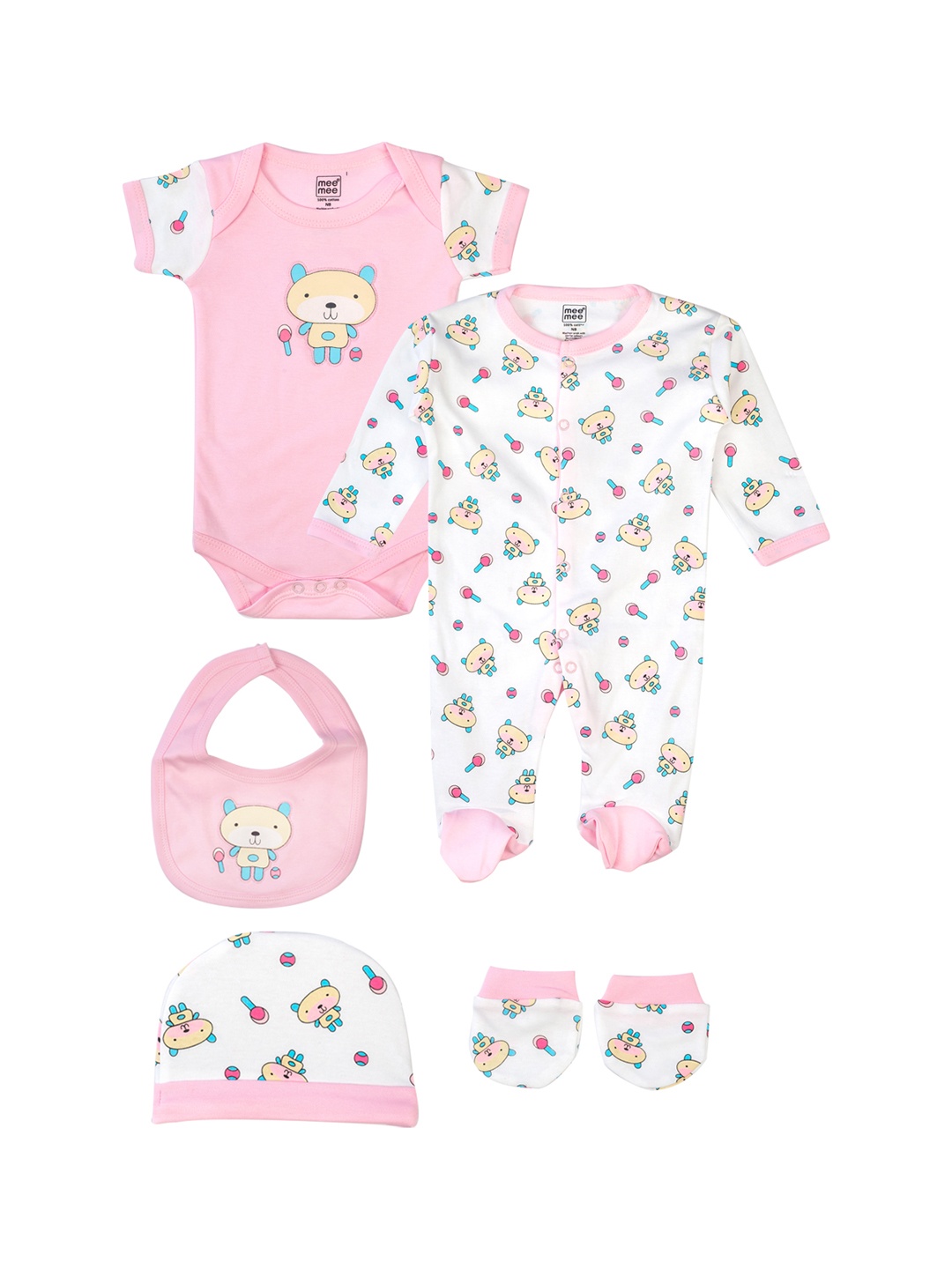 

MeeMee Infant Baby Gift Set, Pink