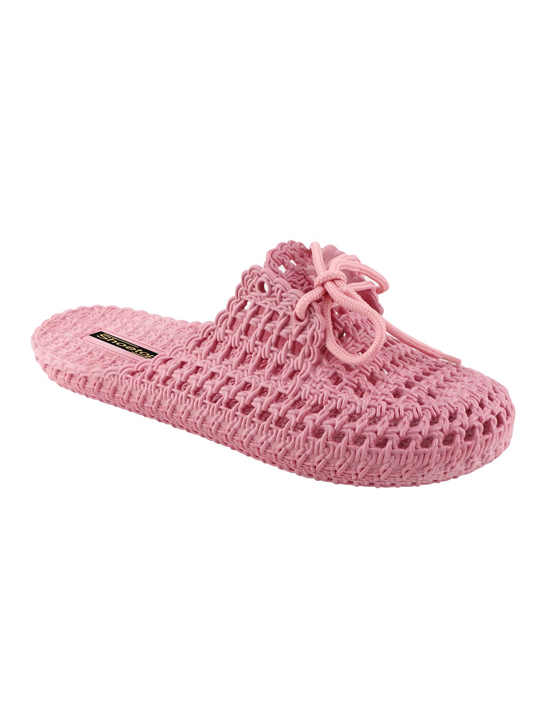 

Shoetopia Women Pink Woven Design Mules