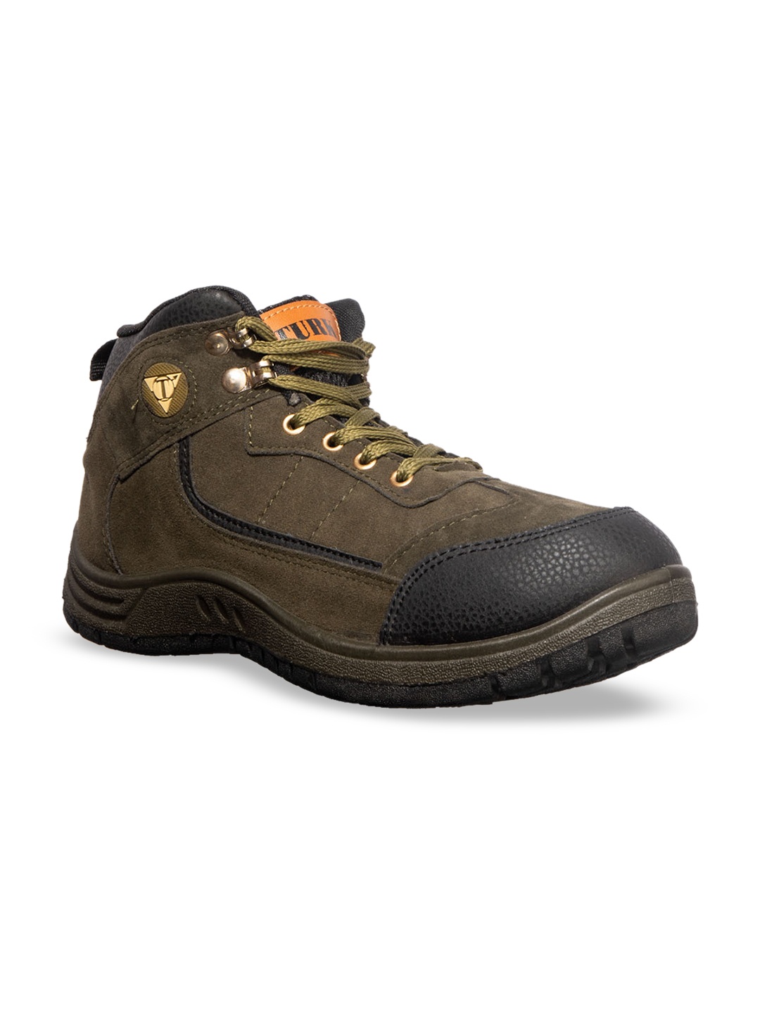 

Khadims Men Mid-Top Outdoor Safari Hiking and Trekking Shoes, Olive