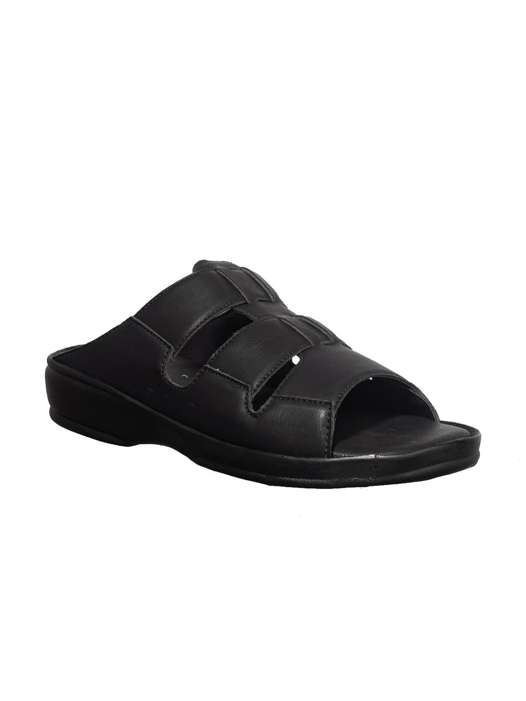 

Khadims Men Black Comfort Sandals