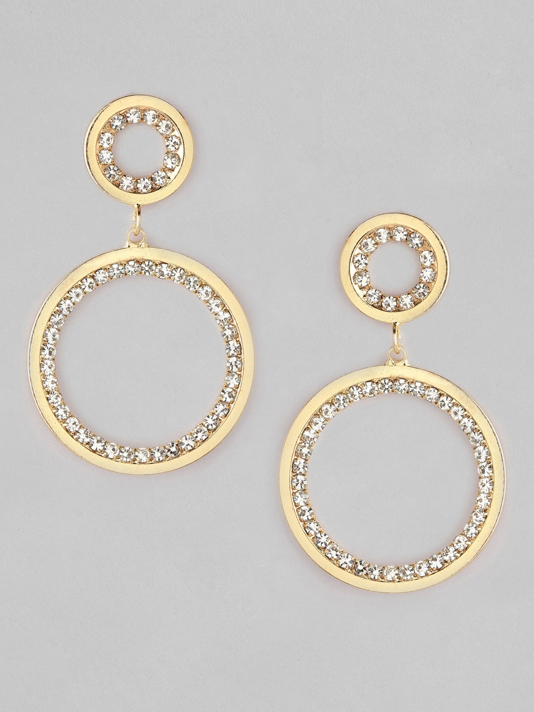 

TOKYO TALKIES X rubans FASHION ACCESSORIES Gold Plated Handcrafted Circular Drop Earrings