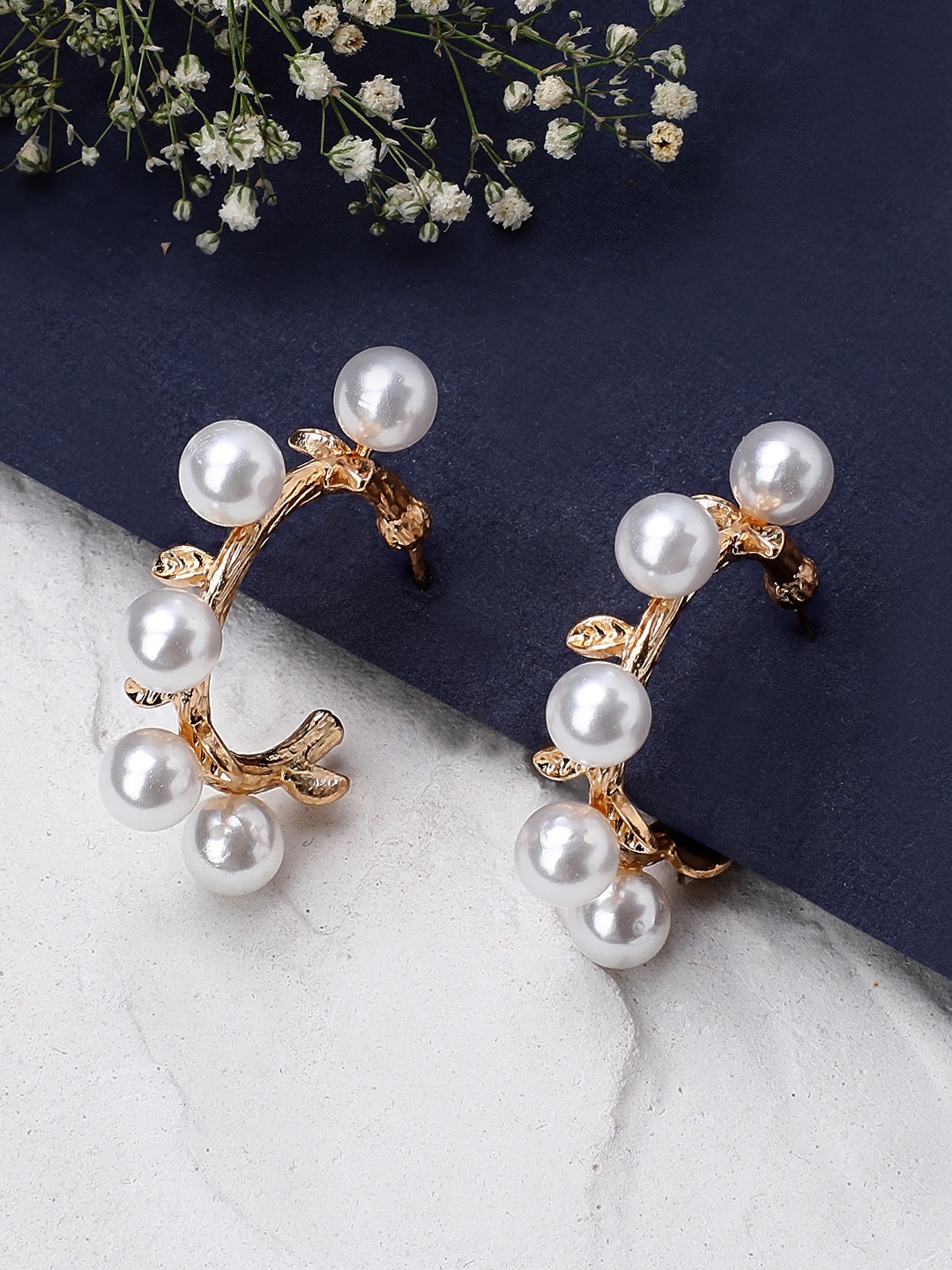

TOKYO TALKIES X rubans FASHION ACCESSORIES Gold-Toned Circular Hoop Earrings