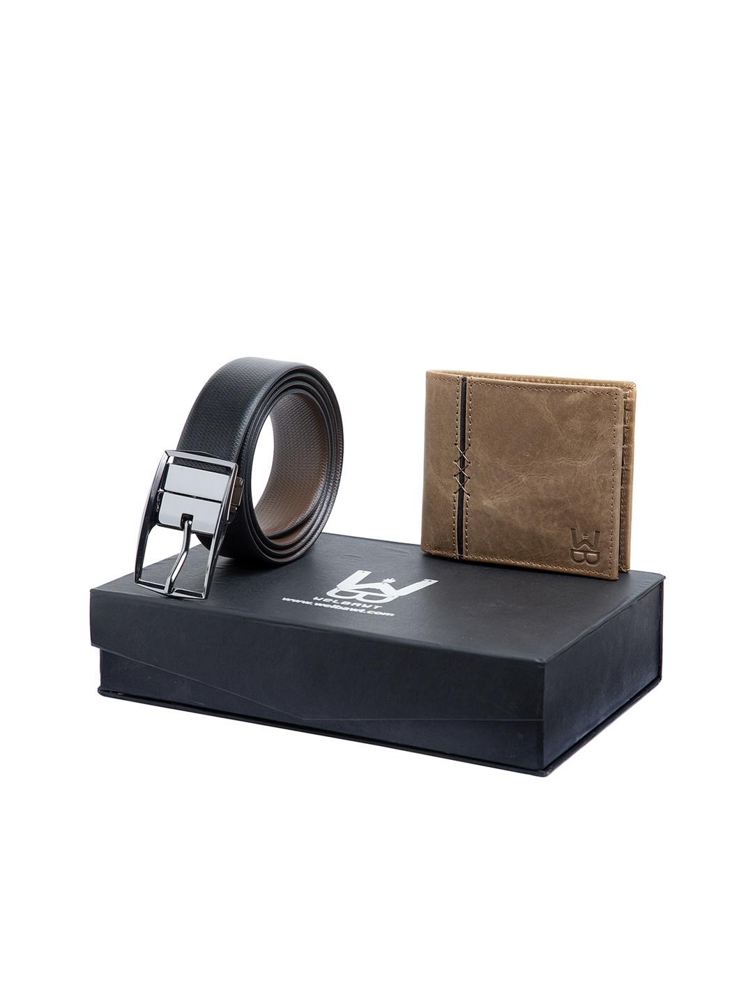 

WELBAWT Men Black & Brown Accessory Gift Set