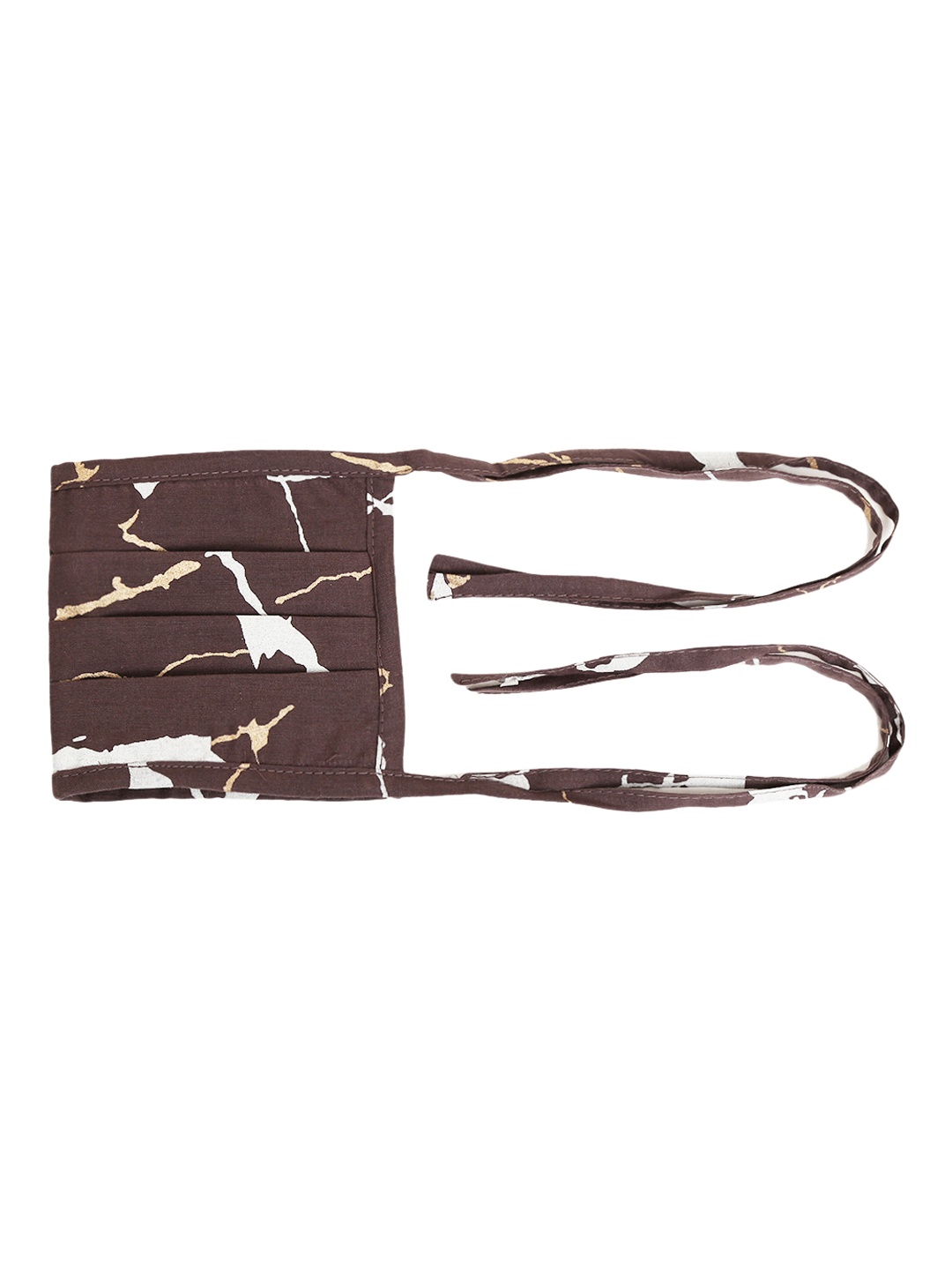 

Tossido Women Brown 3 Pcs 2-Ply Printed Reusable Drawstring Face Masks