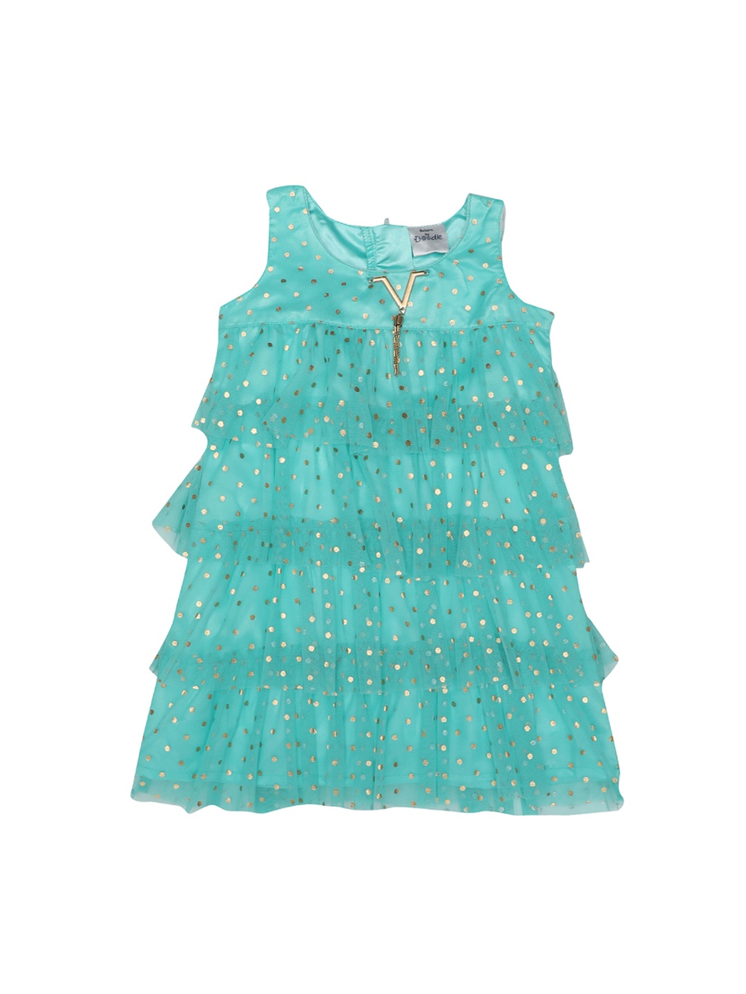 

Doodle Girls Green Printed A-Line Dress