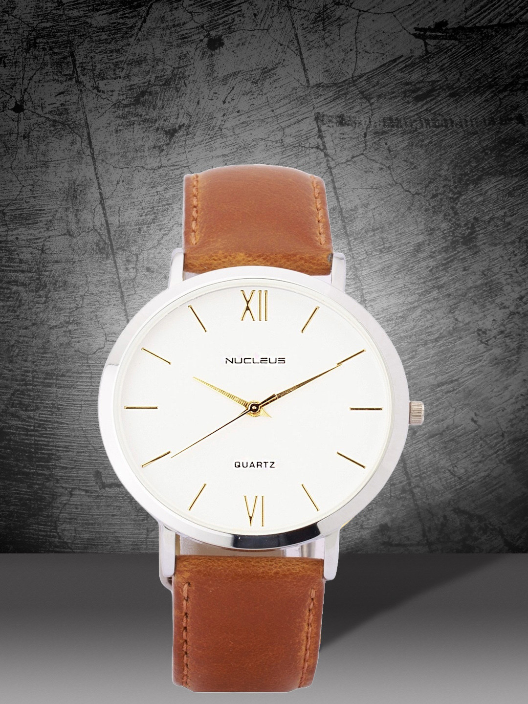 

Nucleus Unisex White & Brown Analogue Leather Watch LSWBi