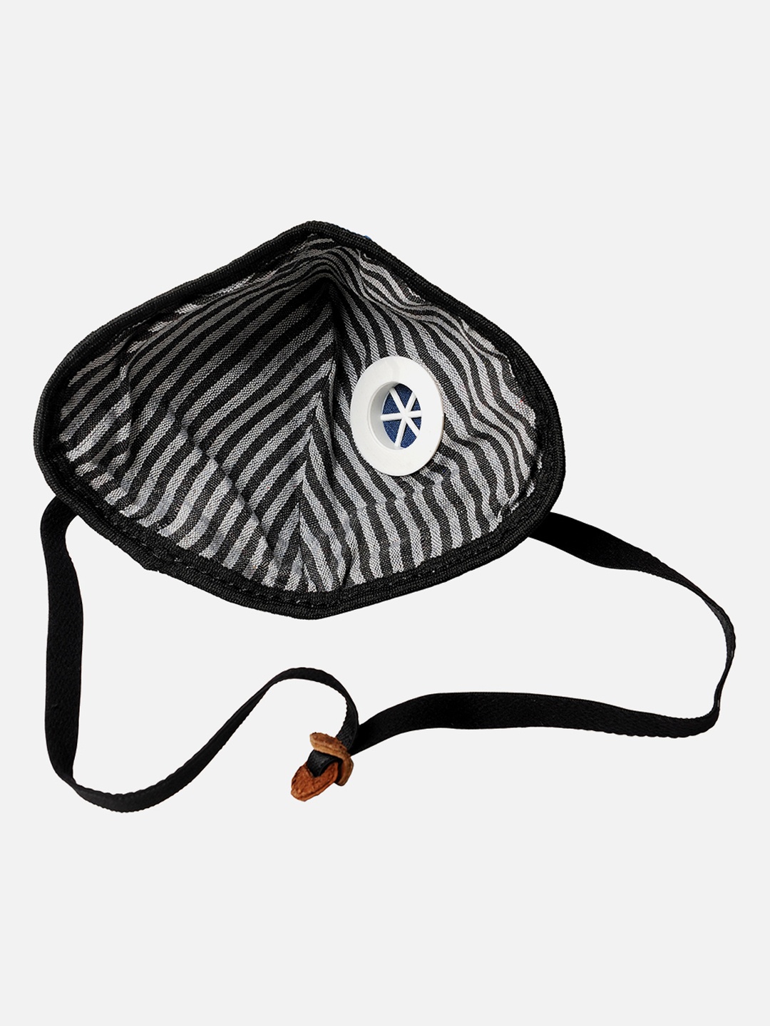 

TINY HUG Kids Blue Solid 2-Ply Valved Anti-Pollution Cloth Mask
