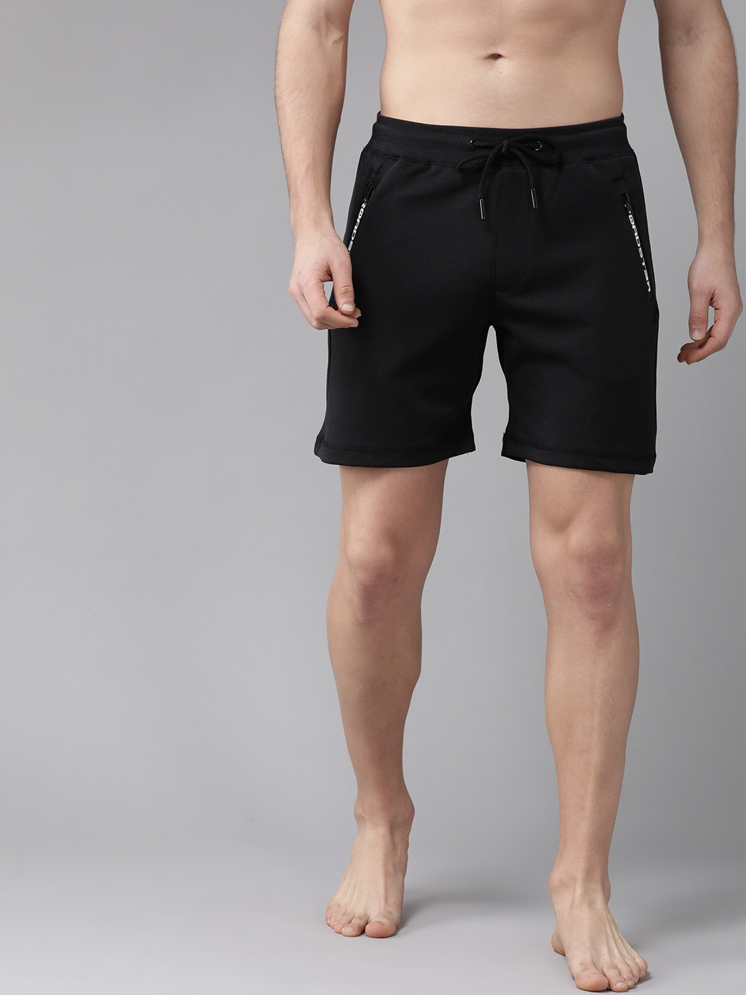 

Roadster Men Black Solid Lounge Shorts