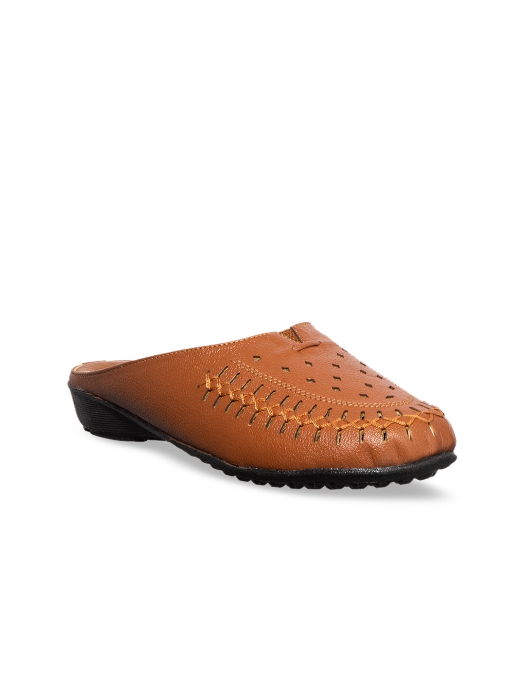 

Khadims Women Brown Leather Loafers