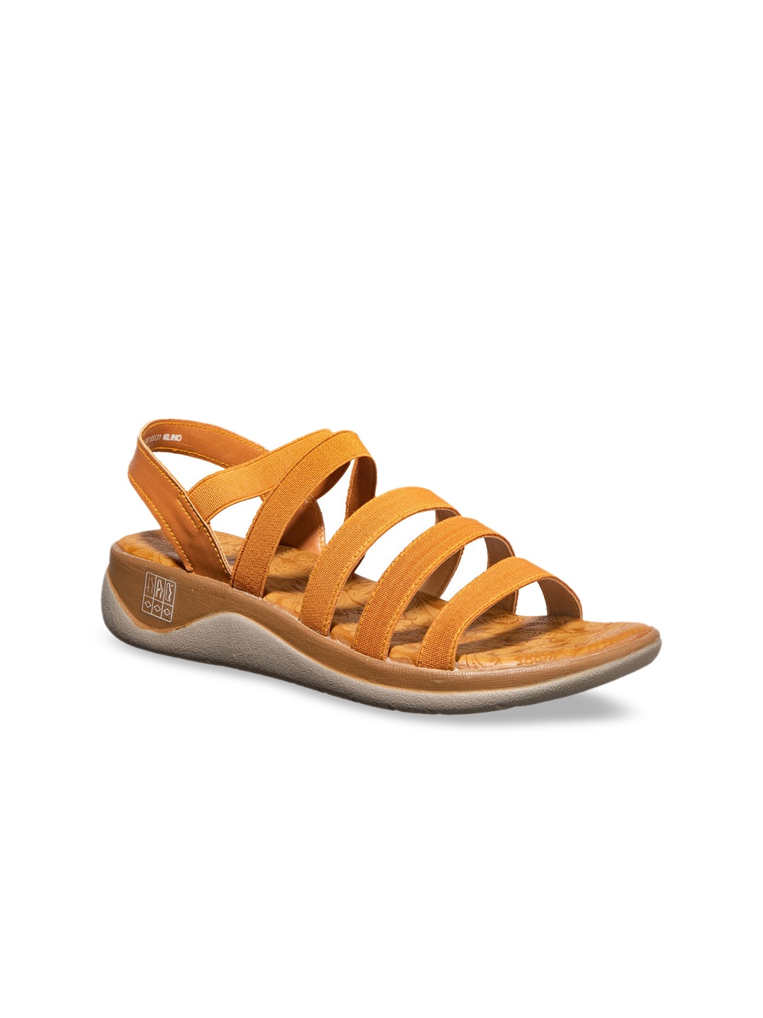 

Khadims Women Tan Textured Open Toe Flats