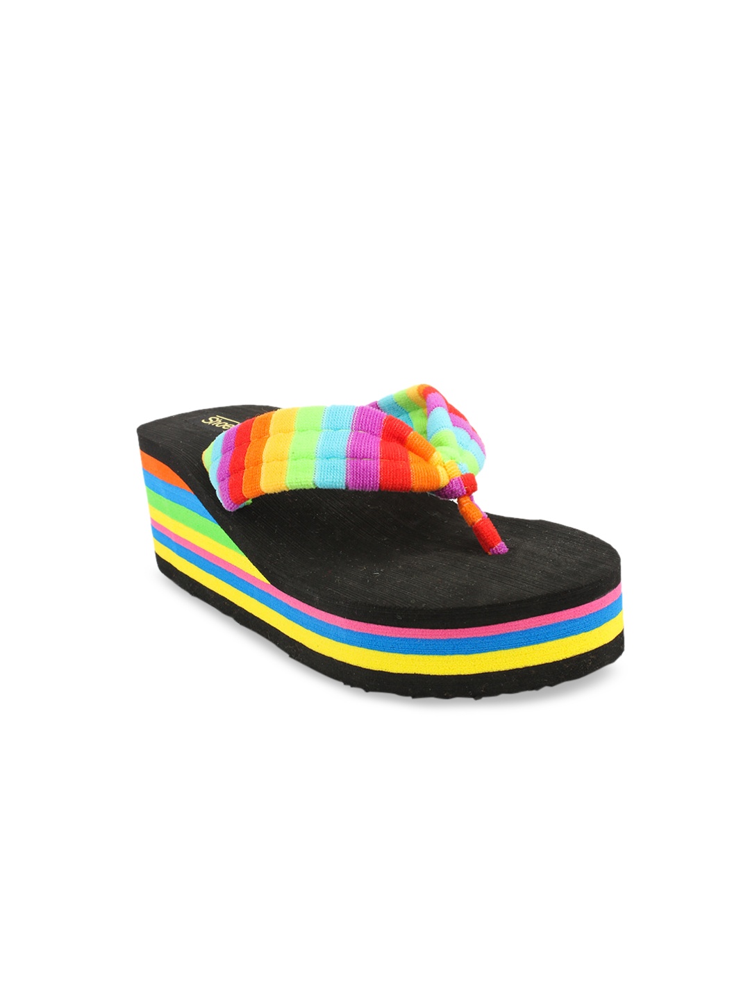 

Shoetopia Girls Multicoloured Colourblocked Flatforms, Multi