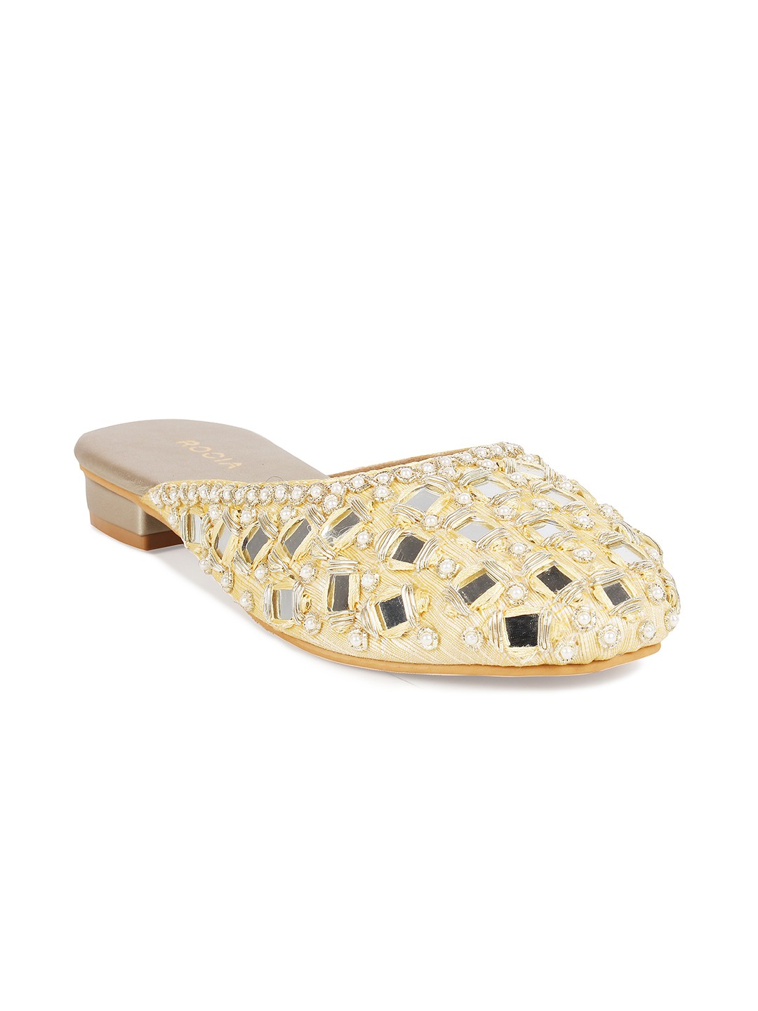 

Rocia Women Gold Embellished Mules