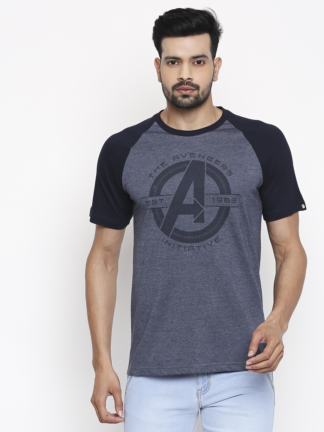 

The Souled Store Unisex Navy Blue Avengers Endgame Printed Round Neck Slim Fit T-shirt