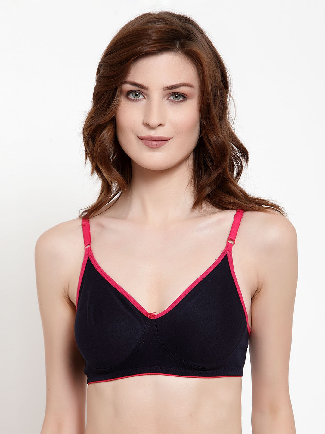 

Quttos Blue & Pink Solid Non-Wired Non Padded T-shirt Bra QT-BR-4009-BLU