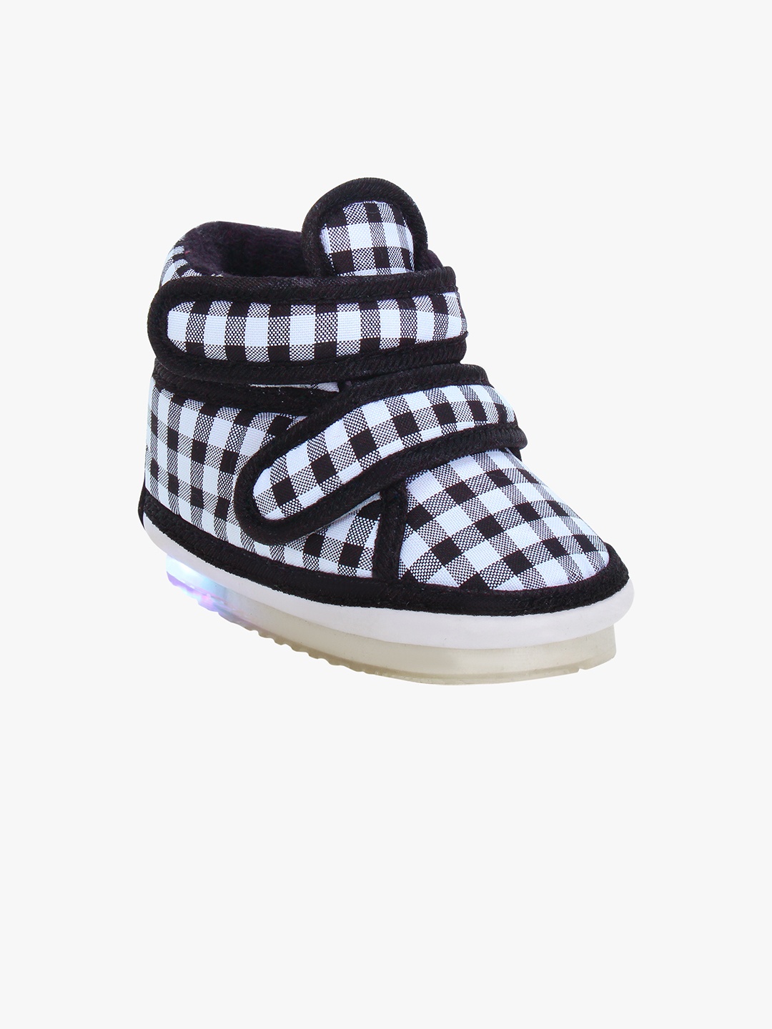 

CHiU Unisex Kids Black & White Checked LED Sneakers