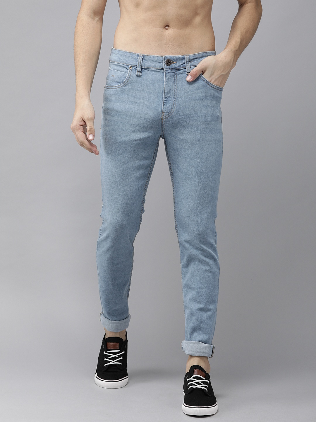 

Roadster Men Blue Slim Tapered Fit Mid-Rise Clean Look Jeans