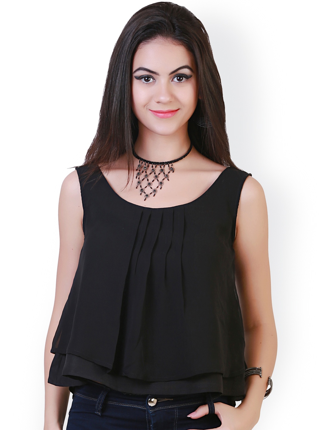 

Belle Fille Black Layered Top