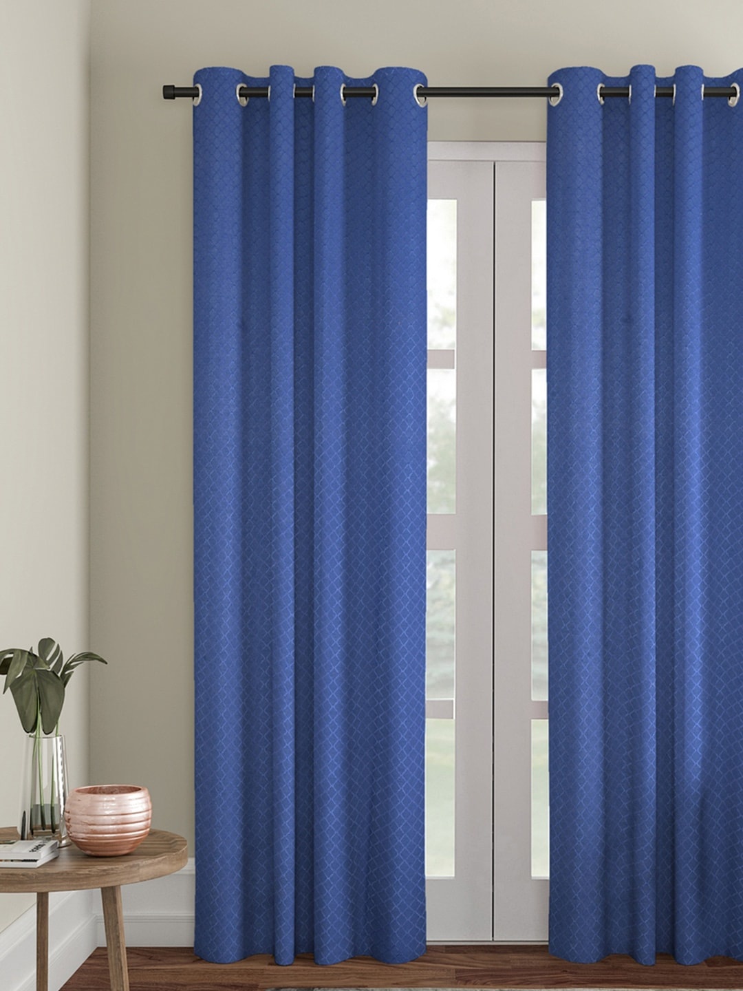 

Soumya Blue Single Door Curtain