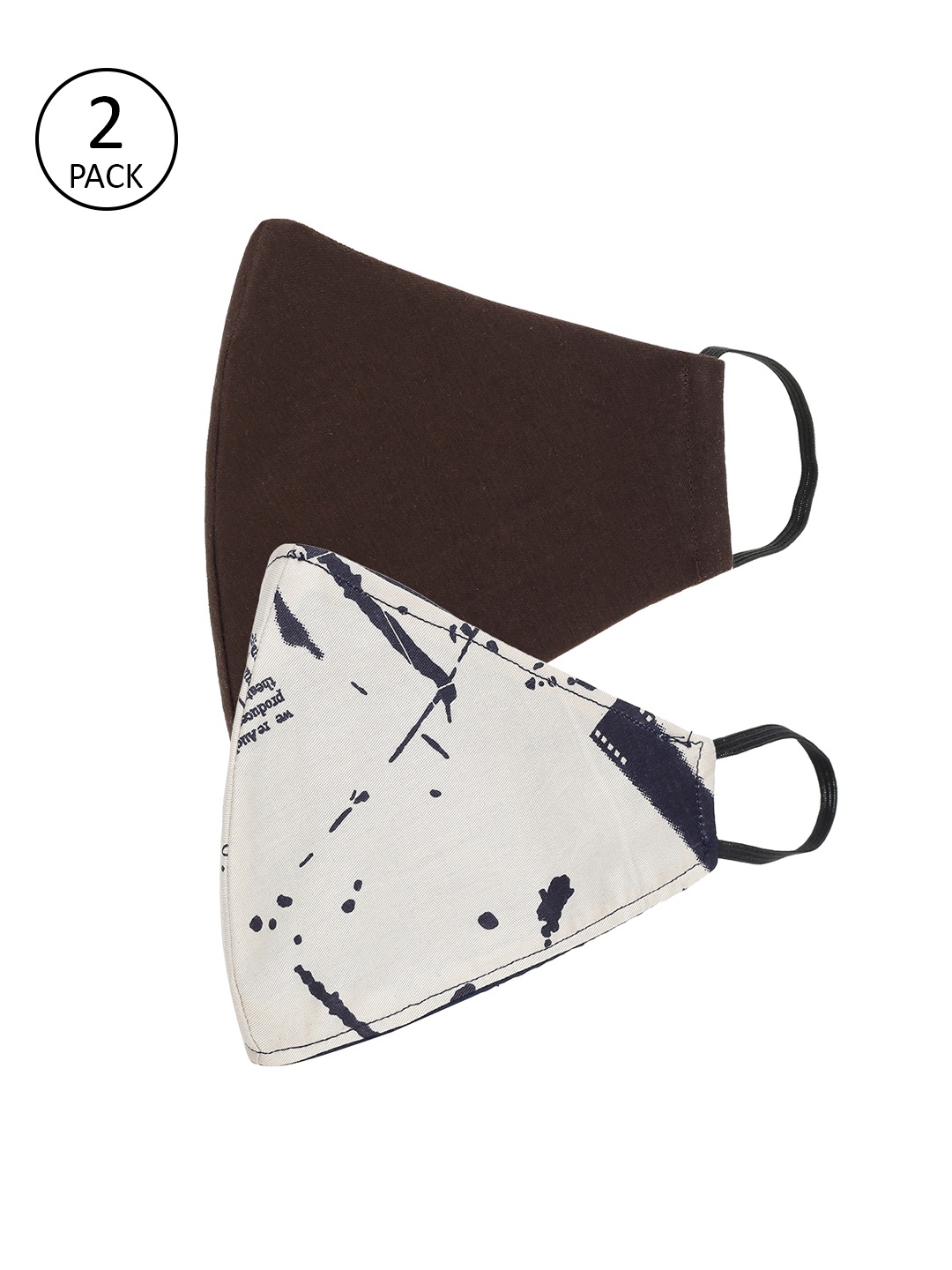 

AKSHARA Kids Pack of 2 Reusable 2-Layers Outdoor Masks, Brown