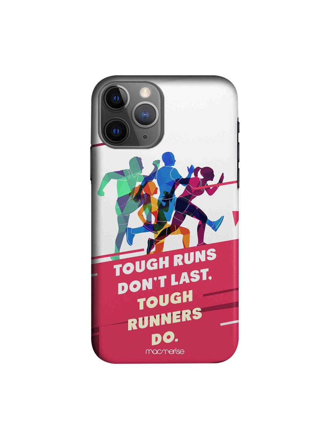 

macmerise Grey & Red Tough Runners Pro Case For iPhone 11 Pro Max
