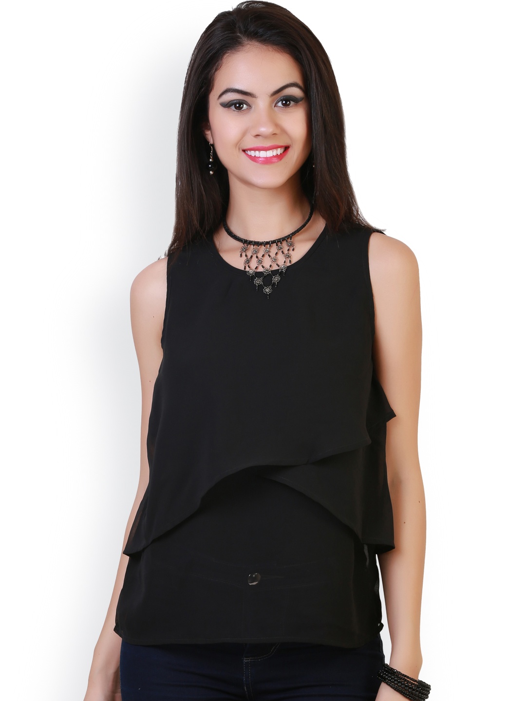 

Belle Fille Black Layered Top