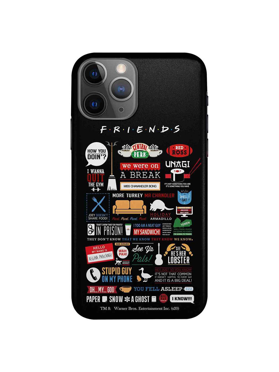 

macmerise Black & White Friends Infographic iPhone 11 Pro Max Case
