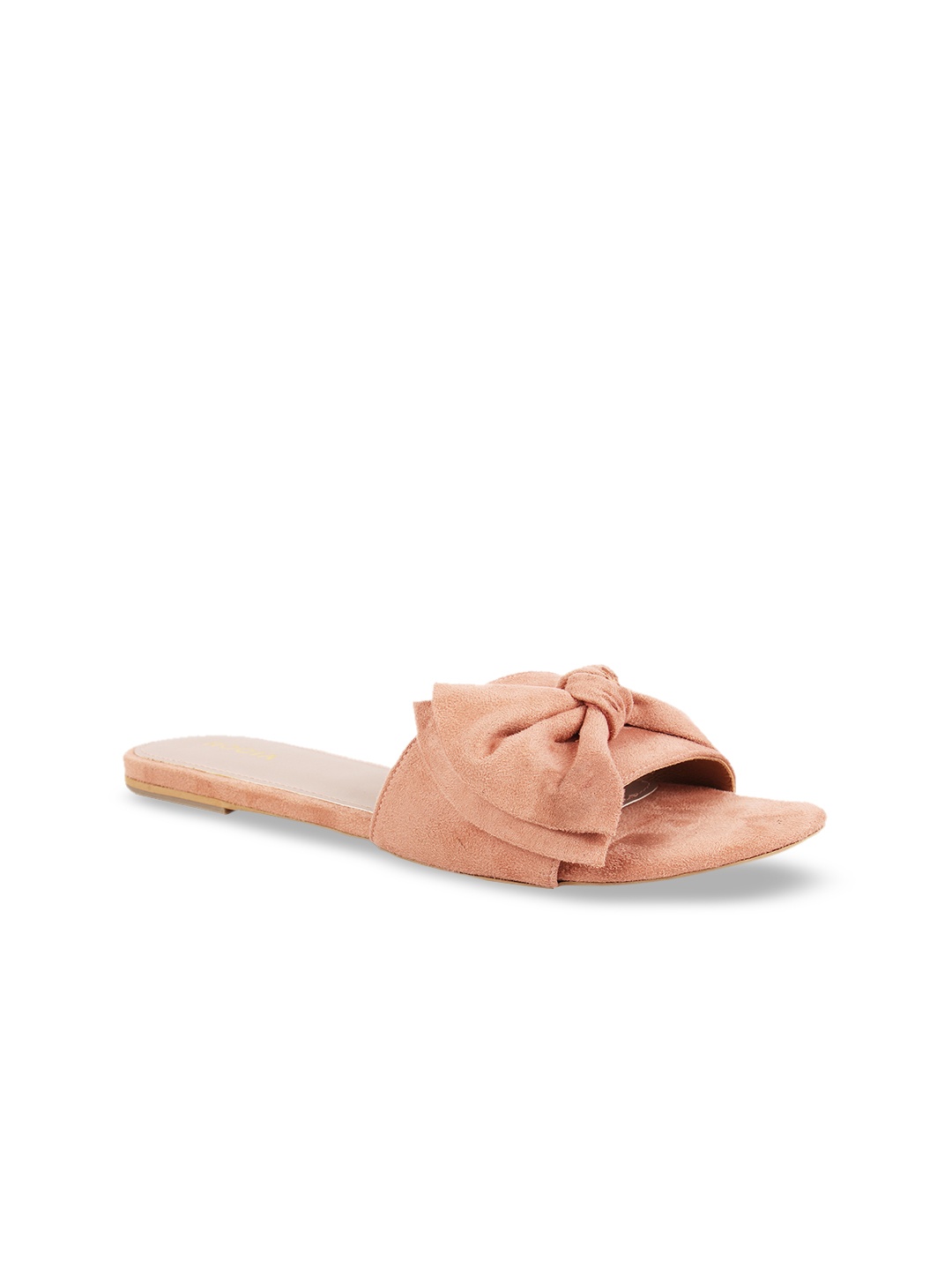 

Rocia Women Peach-Coloured Solid Open Toe Flats