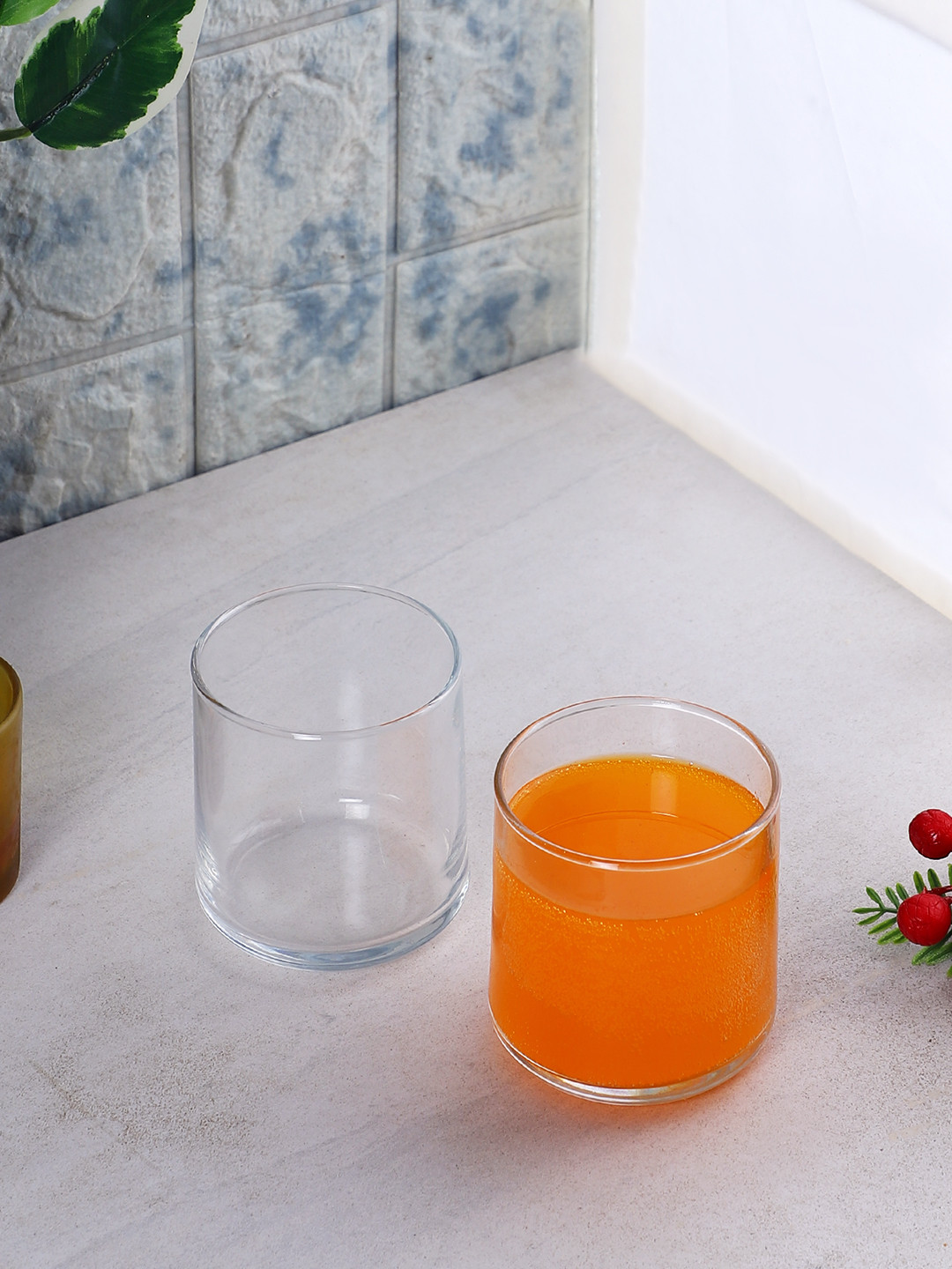 

Uniglass Set Of 12 Transparent Solid Canti Juice & Water Glasses
