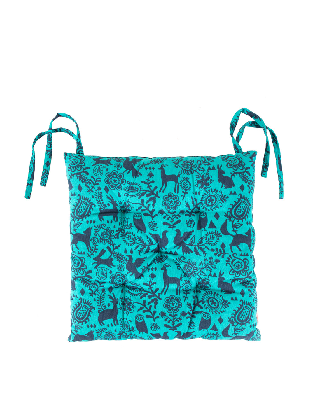 

Chumbak Blue Birdie Printed Seat Cushion