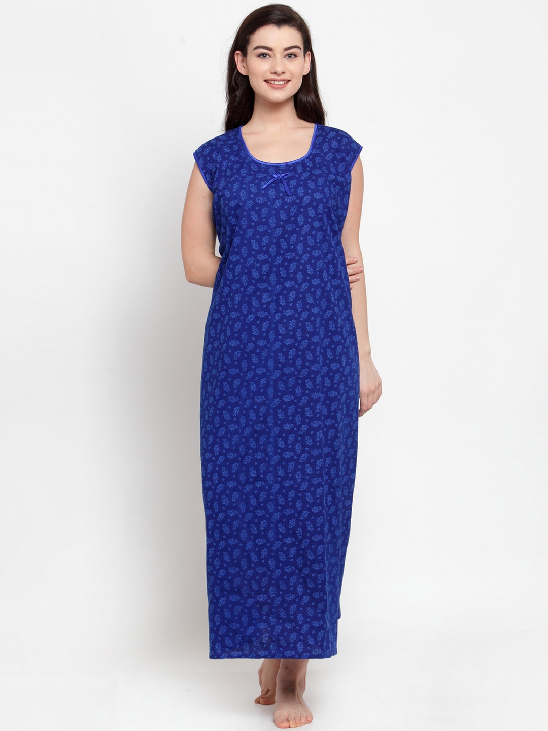 

Secret Wish Blue Printed Nightdress