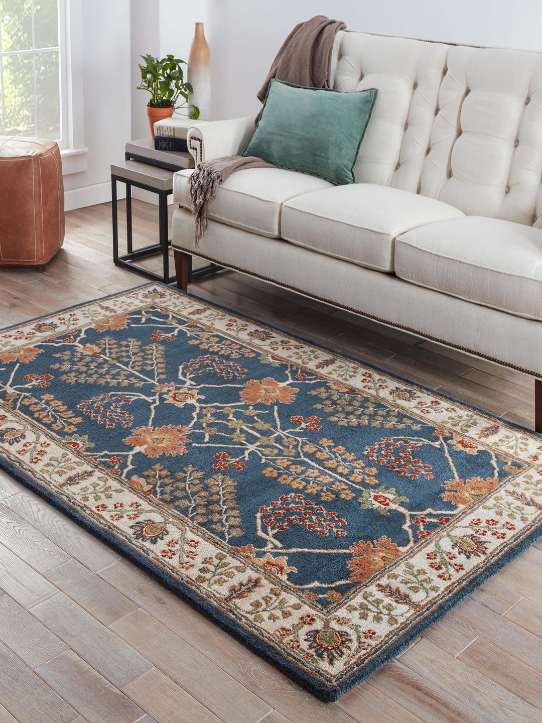 

Jaipur Rugs Blue & Green Pritned Hand-Tufted Pure Wool Carpet