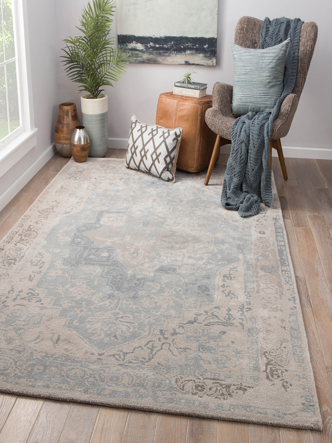 

Jaipur Rugs Grey & Beige Abstract Hand-Tufted Carpet