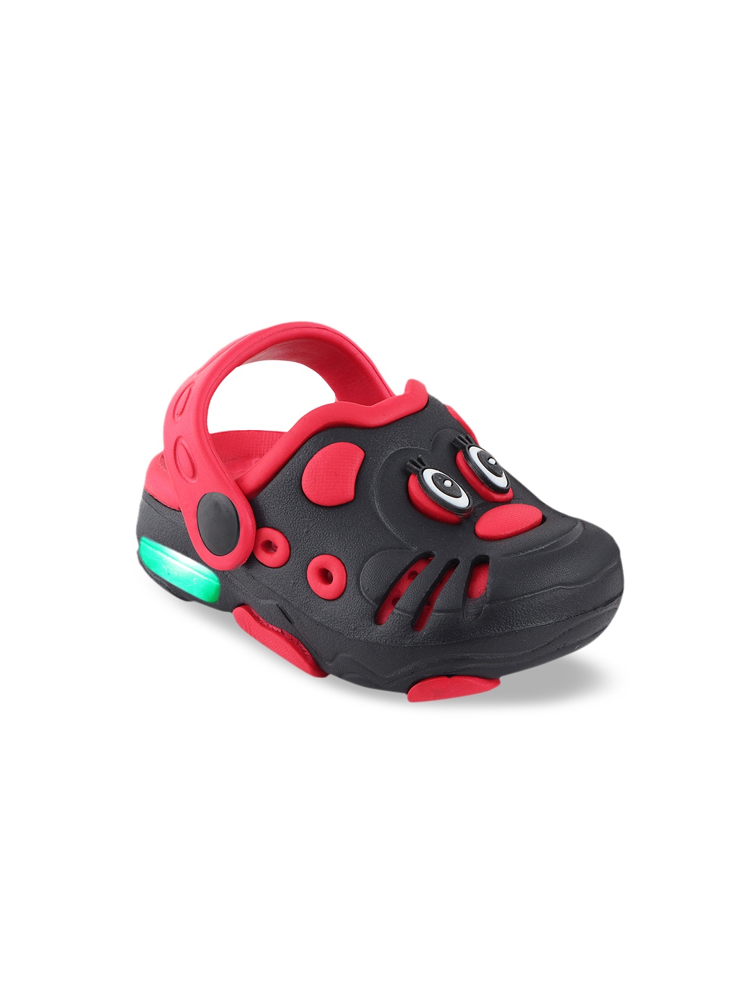 

Shoetopia Girls Black & Red Colourblocked Clogs