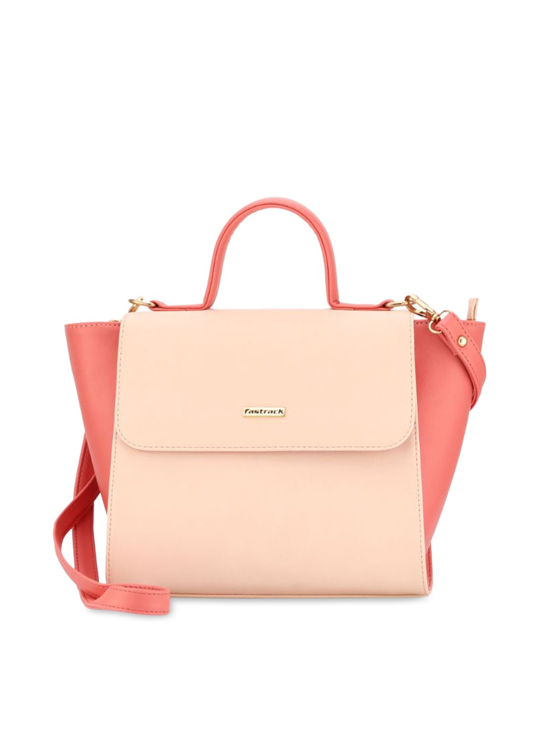 

Fastrack Coral & Peach-Coloured Colourblocked Sling Bag