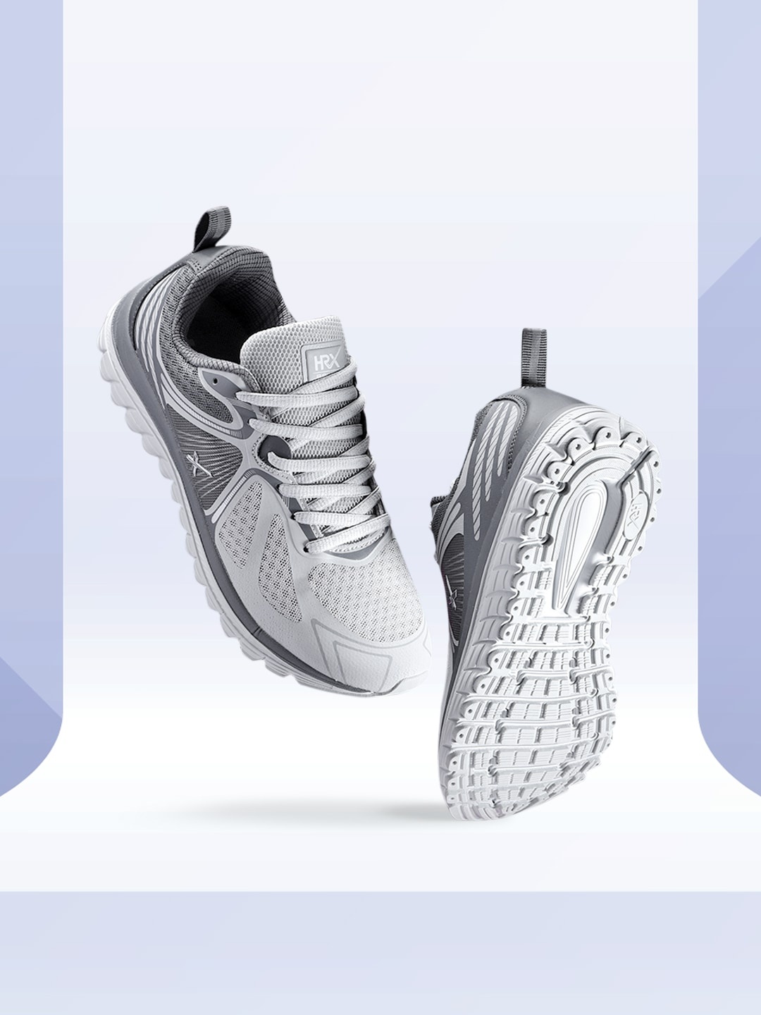 

HRX by Hrithik Roshan Men Grey Mesh Running Shoes