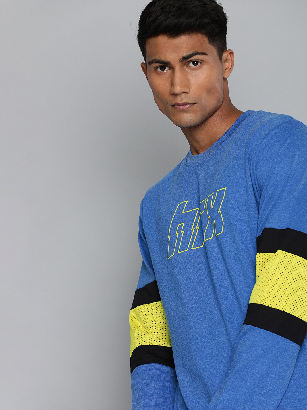 

HRX by Hrithik Roshan Men Blue Printed Antimicrobial Bio-Wash Lifestyle Sweatshirt