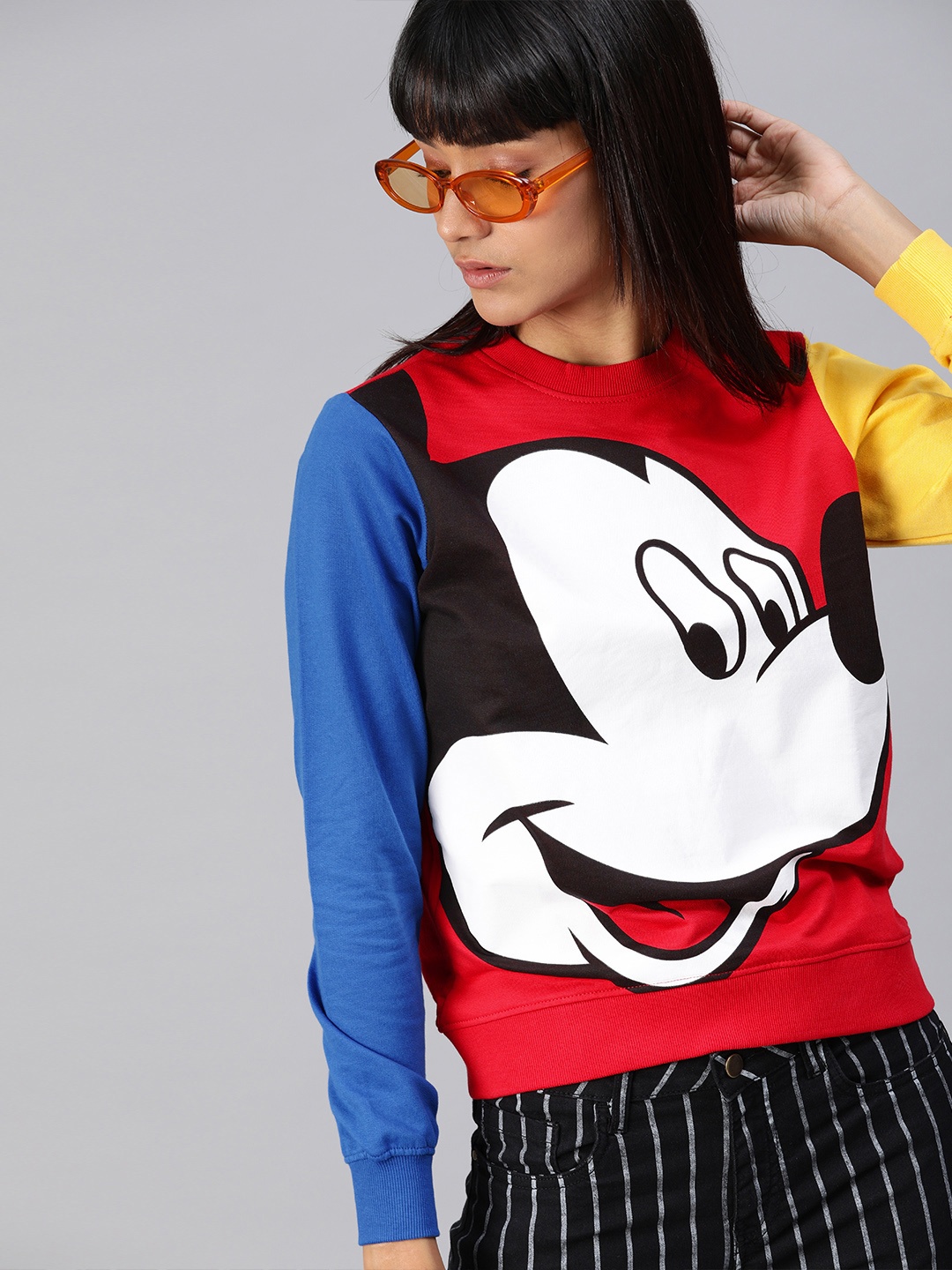 

Kook N Keech Disney Women Red Micky Printed Sweatshirt
