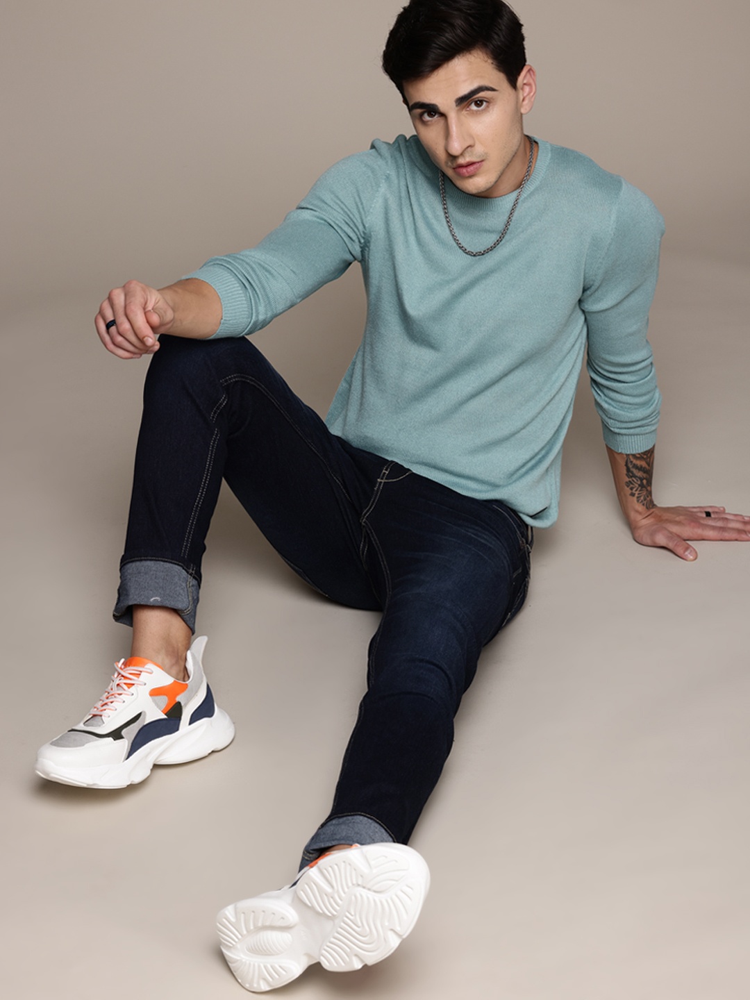 

The Roadster Lifestyle Co. Pure Acrylic Solid Pullover, Sea green