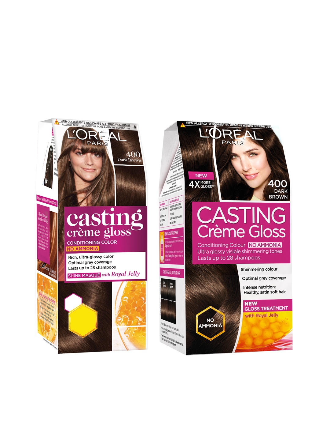

LOreal Paris Set of 2 Casting Creme Gloss Hair Colour - 400 Dark Brown
