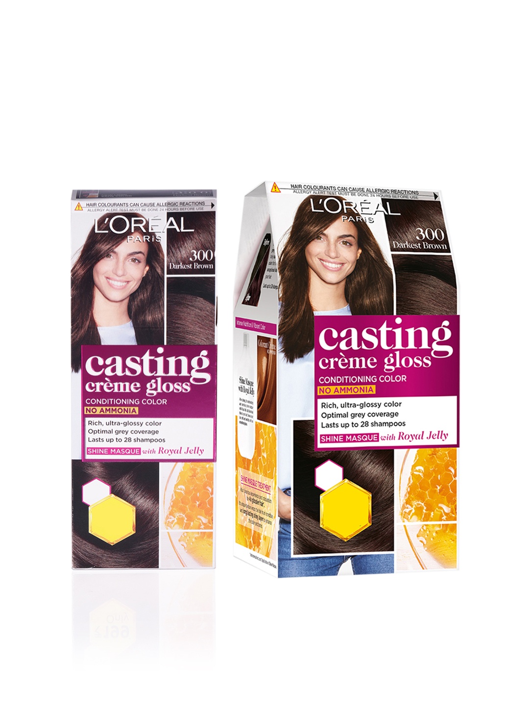 

LOreal Paris Women Set Of 2 Casting Creme Gloss Hair Color - Darkest Brown 300