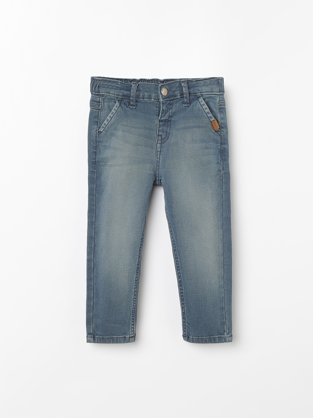 

Juniors by Lifestyle Boys Navy Blue Slim Fit Mid-Rise Clean Look Jeans