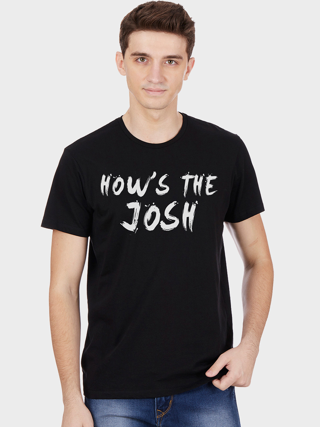 

Free Authority Men Black Printed Round Neck T-shirt