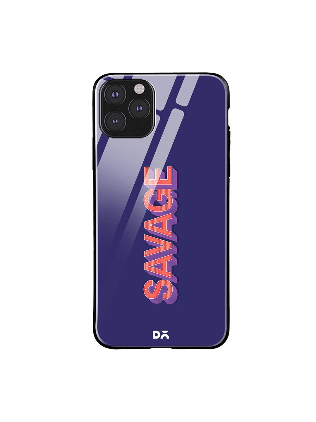 

DailyObjects Blue & Red A Savage iPhone 11 Pro Glass Mobile Case
