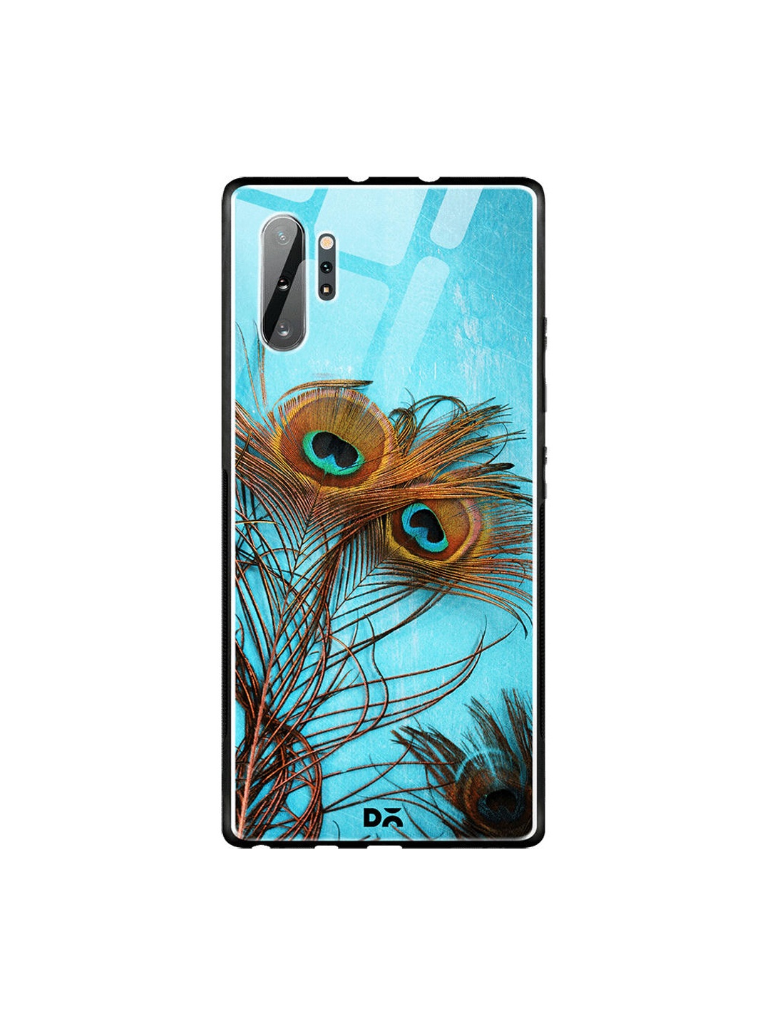 

DailyObjects Blue & Green 3 Peacock Feathers Oppo Realme 5 Glass Mobile Case