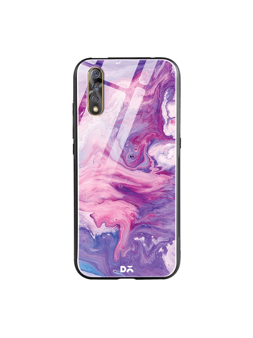

DailyObjects Pink & Purple Marble Unicorn Vivo S1 Glass Case