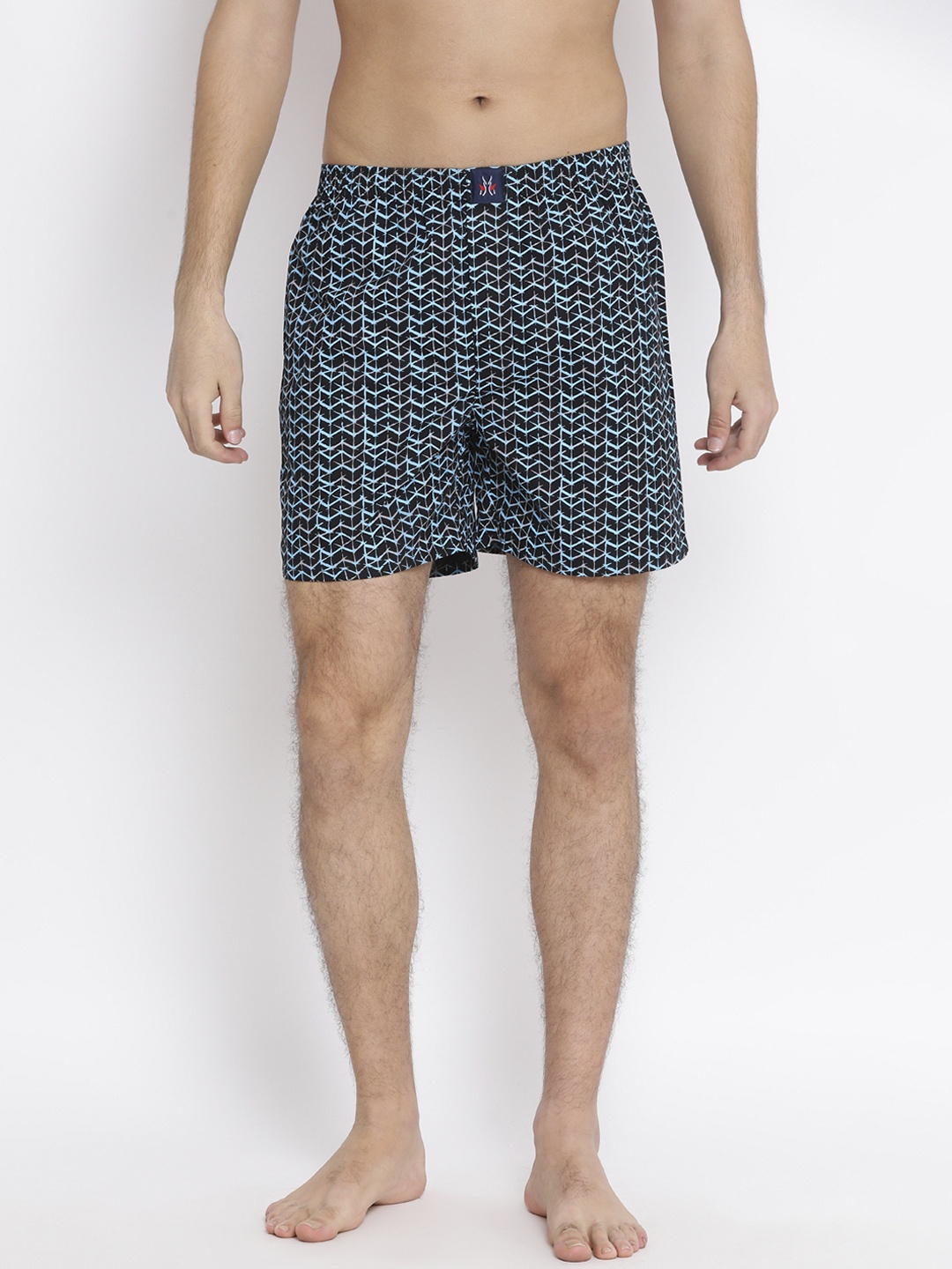 

Crimsoune Club Men Black & Blue Printed Pure Cotton Boxers BX4088-1